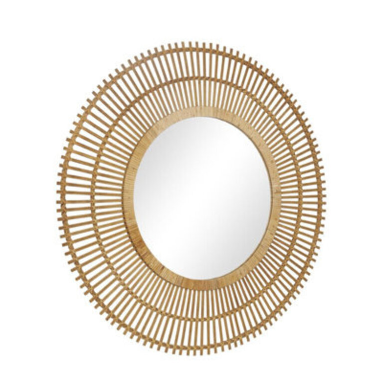 Bamboo Wood Handmade Wall Mirror