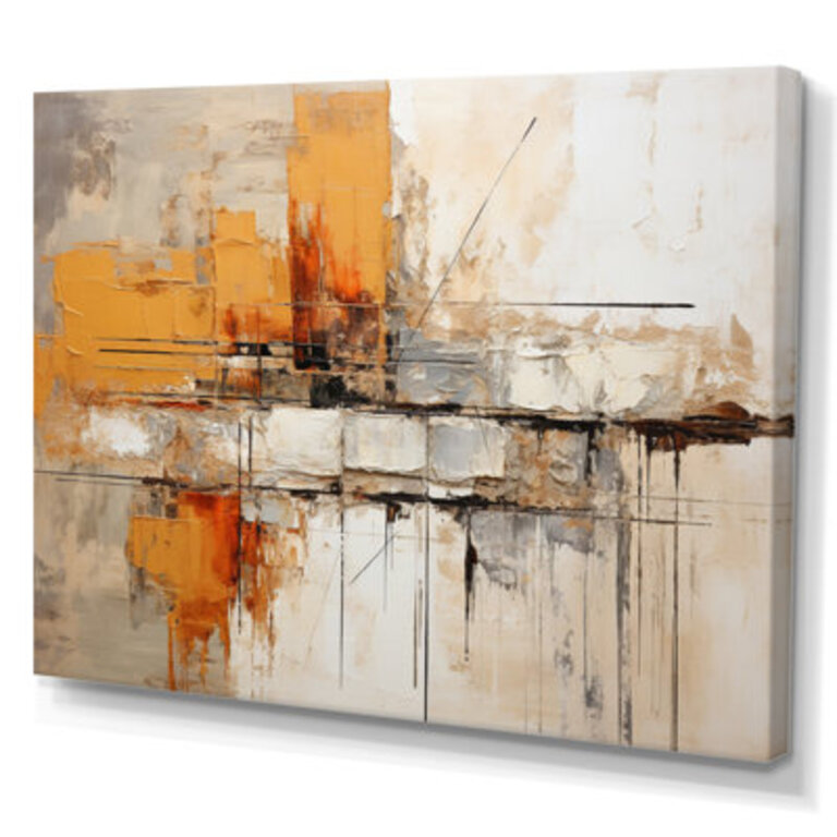 Georgean Orange Impressions II - Abstract Collages Wall Art
