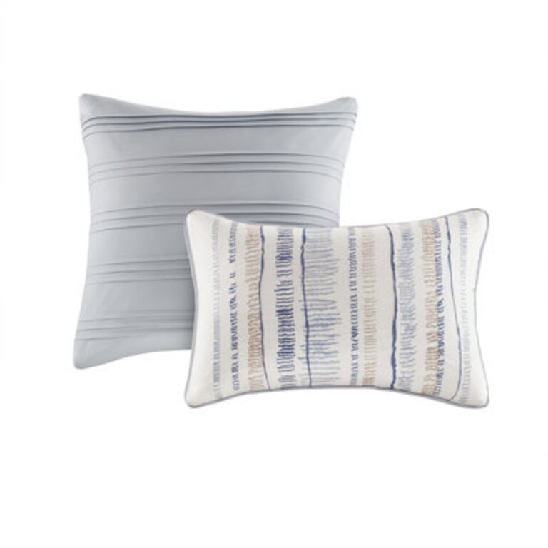 Marina 8 Piece Printed Seersucker Comforter and Quilt Set Collection