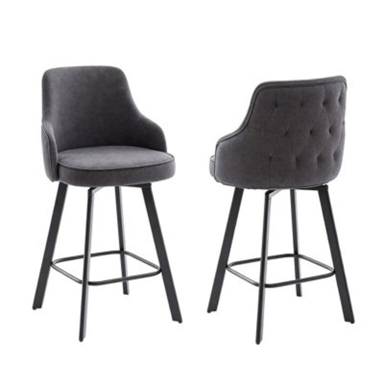 Bar Stools Set of 234 2630 Swivel High Back Bar Height Bar Stools
