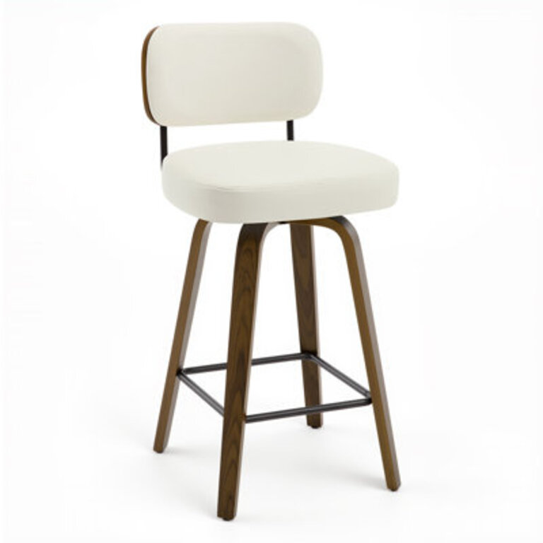 Set of 2 Cicero Upholstered Counter  Bar Stools