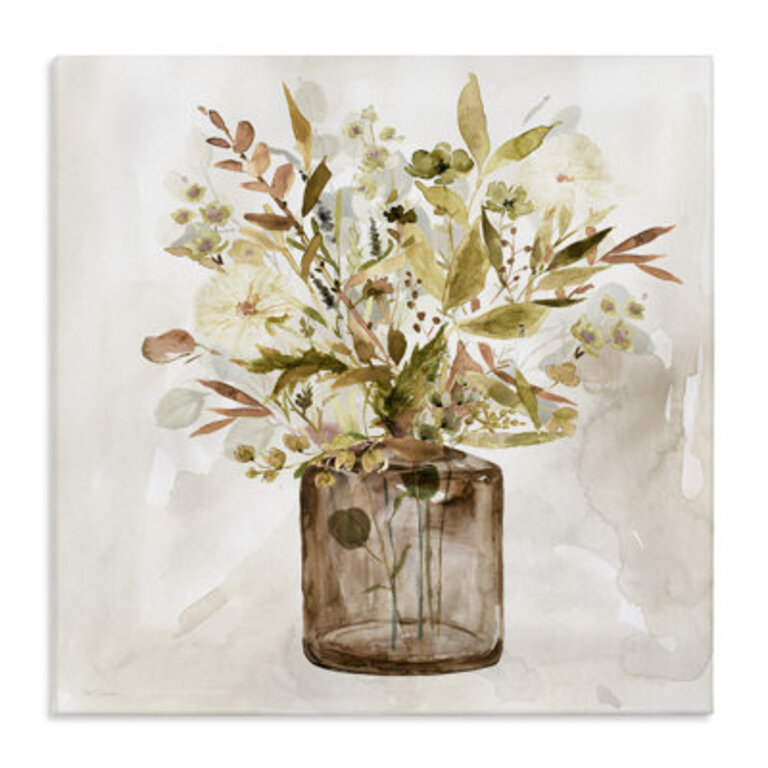 Earthy Mixed Botanicals Floral BlossomsDetail  by Carol Robinson