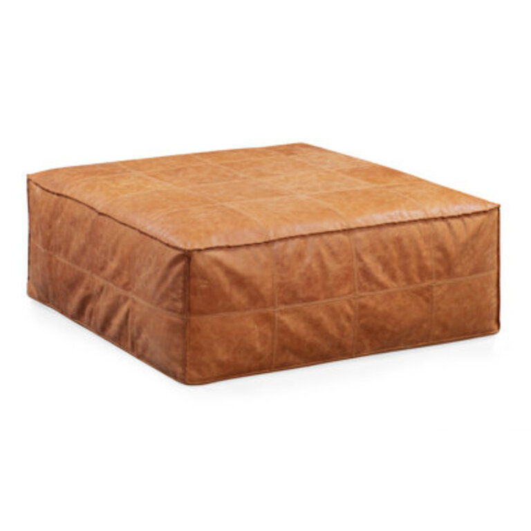 Taos Genuine Leather 37 Square Ottoman