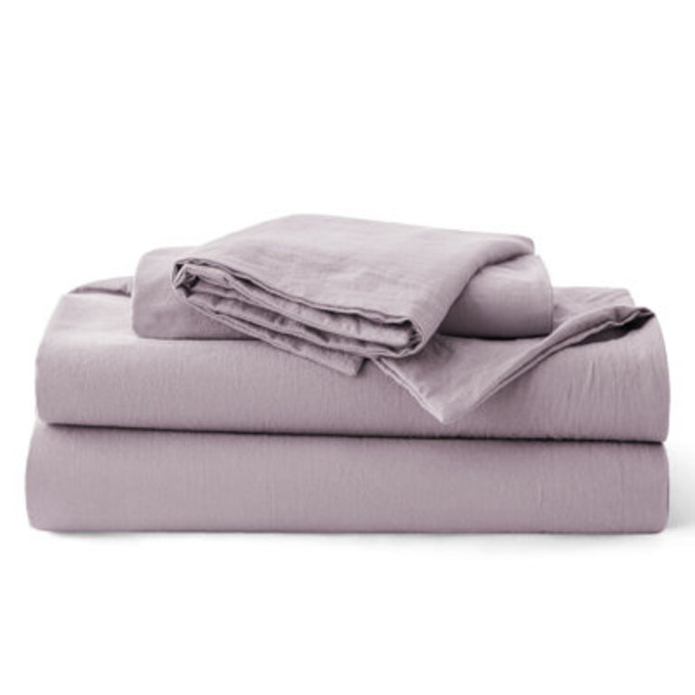 Bedsure 100 Washed Cotton Duvet Cover Set - Minimalist Cotton Beding Set For All SeasonSet of 3