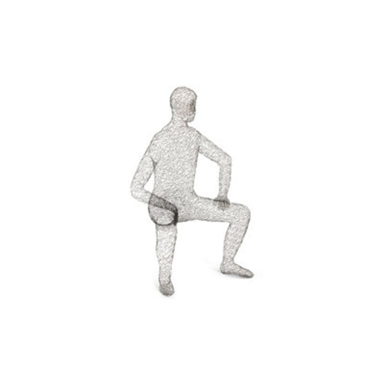 Crazy Wire Lounging Male Statue