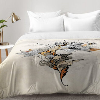 Iveta Abolina Modern  Contemporary Polyester Floral Comforter