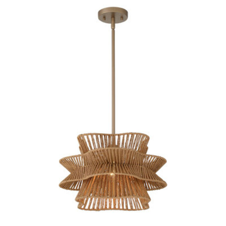 Towne 1 - Light Dimmable Woven Rope Pendant