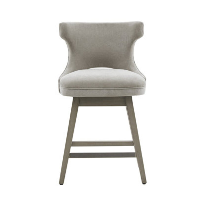 Emmett 360-degree swivel counter stool with nailheads
