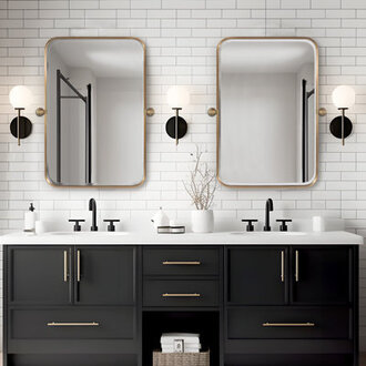 Orton Metal Wall Mirror with Adjustable Tilted Frame