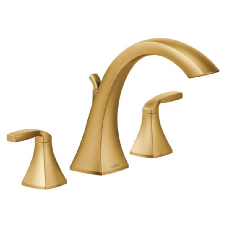 Moen Voss Double Handle Deck Mounted Roman Tub Faucet Trim Valve Required