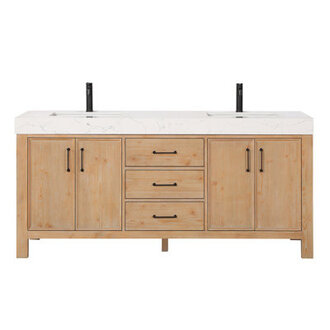 72 Double Bathroom Vanity with Composite Stone Top