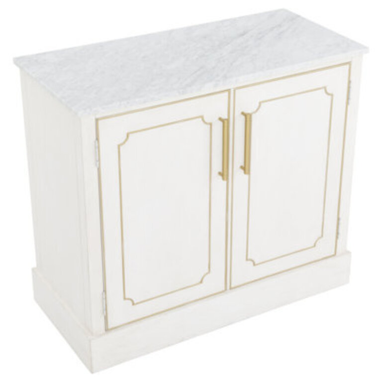 Camille 40  L Solid Wood Bar Cabinet