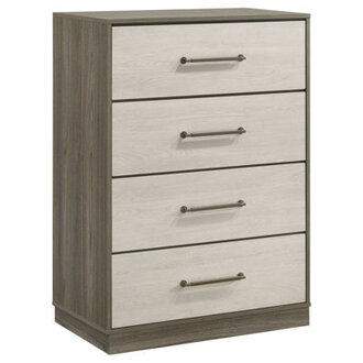 Litchfield 4-drawer Chest of Drawers Grey Oak