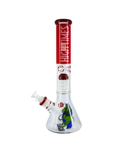 Infyniti 16" High Times Green Goddess Beaker Bong w/8 Arm Tree Perc and Ice Catcher