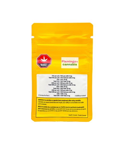 WYLD Sour Peach Mango 3:1 CBG:THC Sativa Gummies 2X5MG