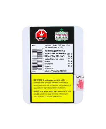 Tribal Tribal Bubble Up Live Resin Indica Cartridge 1G