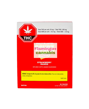 Spinach Sourz Fully Blasted Strawberry Mango Multipack 10X10MG Sativa Gummies