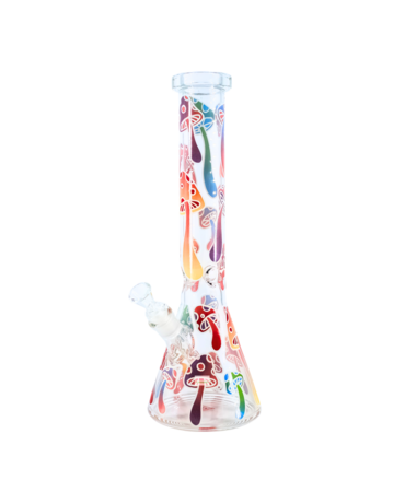 Red Eye Tek Red Eye Glass 15" Mushroom Magic Glow-In-Dark Beaker Bong
