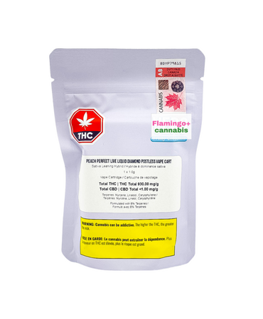 VERO Vero Peach Perfect Liquid Diamond Postless Sativa Cartridge 1G