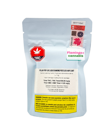 VERO Vero Polar Pop Liquid Diamond Postless Sativa Cartridge 1G