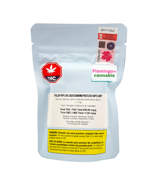 Vero Polar Pop Liquid Diamond Postless Sativa Cartridge 1G