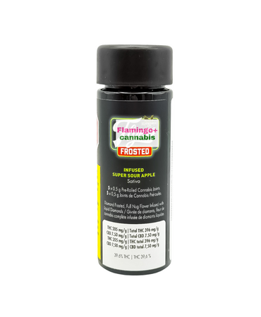 Claybourne Claybourne Frosted Flyers Super Sour Apple Liquid Diamond Infused Sativa Pre-Rolls 5X0.5G