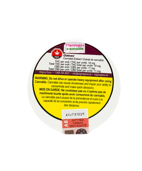 Dab Bods Dab N Dips Cherry 10x10mg Hybrid Pouches