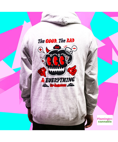 Flamingo+ Ash Hoodie "GOOD BAD"