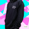 Flamingo+ Flamingo+ Black Hoodie "White Kanji Text"