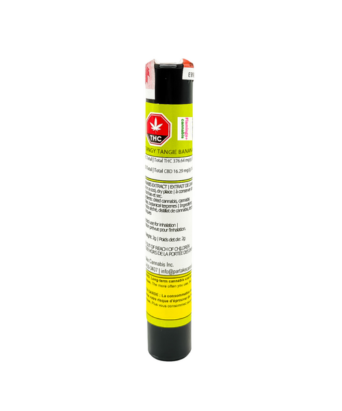 Za Za Tangy Tangie Banana Distillate + Kief Infused XL Indica Pre-Roll 1X2G