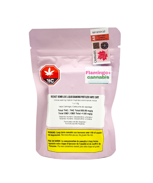 Vero Rocket Bomb Liquid Diamond Postless Sativa Cartridge 1G