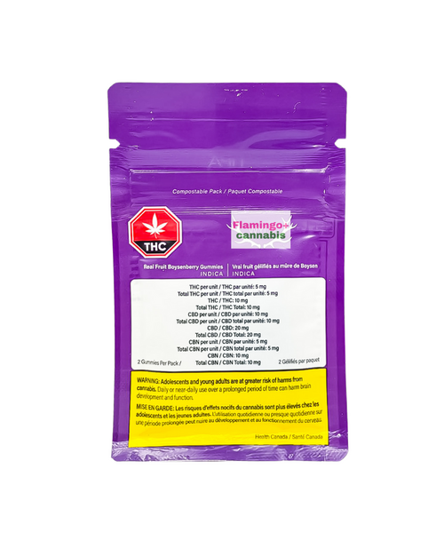 WYLD Boysenberry 2:1:1 CBD:THC:CBN Indica Gummies 2X5MG