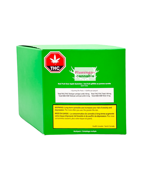 Wyld Real Fruit Sour Apple Sativa Gummies Multipack 10X10MG