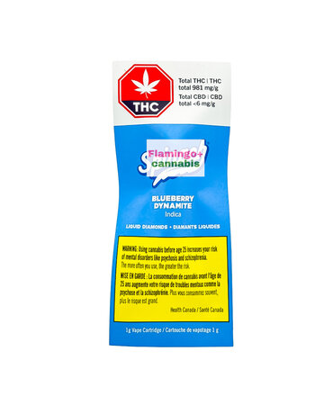 Spinach Spinach Blueberry Dynamite Liquid Diamonds Indica Cartridge 1G