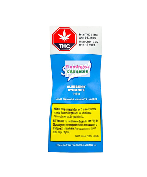 Spinach Blueberry Dynamite Liquid Diamonds Indica Cartridge 1G