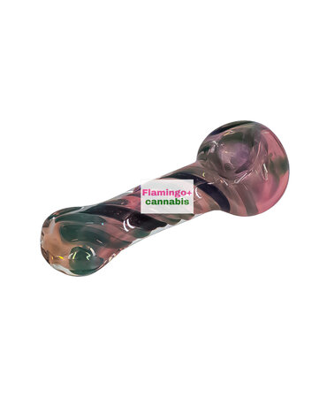 UNBRANDED 3.75" Spiral Fumed Dicro Glass Hand Pipe