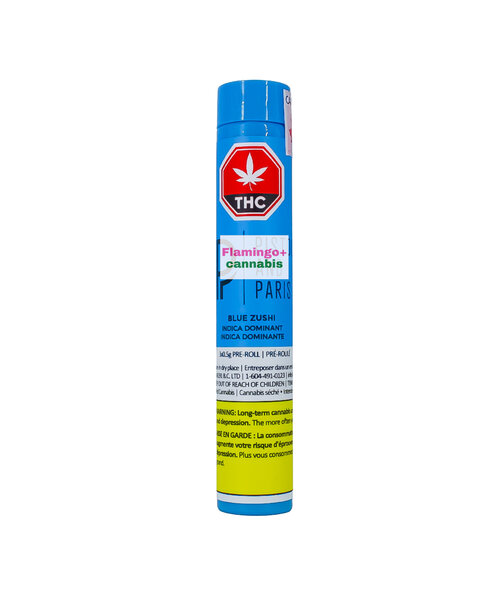 Pistol and Paris Blue Zushi Indica Pre-Rolls 3X0.5G