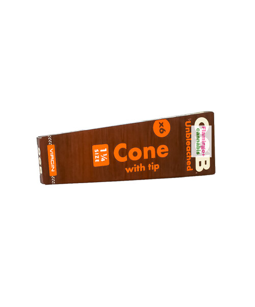 OCB Virgin Unbleached 1 1/4" Cones 6 Pack