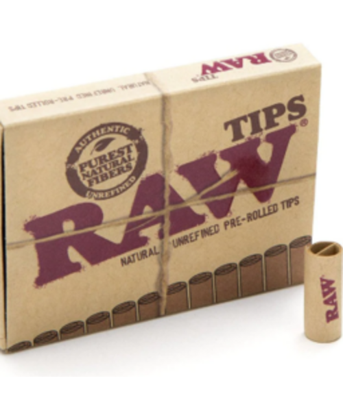 RAW Slim Pre-Rolled Unbleached Tips 21 pack