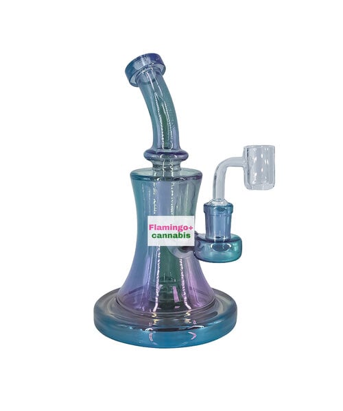 Red Eye Glass 7.5" Terminator Neo Dab Rig Metallic Green