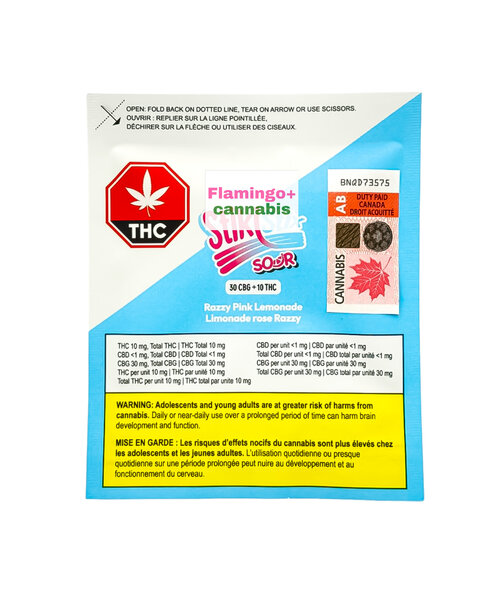 Olli Stikitix Razzy Pink Lemonade 3:1 CBG:THC Hybrid Gummies 1X10MG