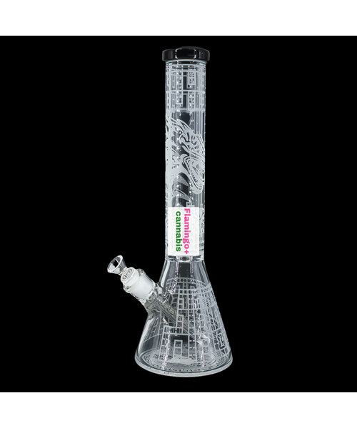 Legendary Glass 16" 7mm Sandblast Beaker Bong Smoke