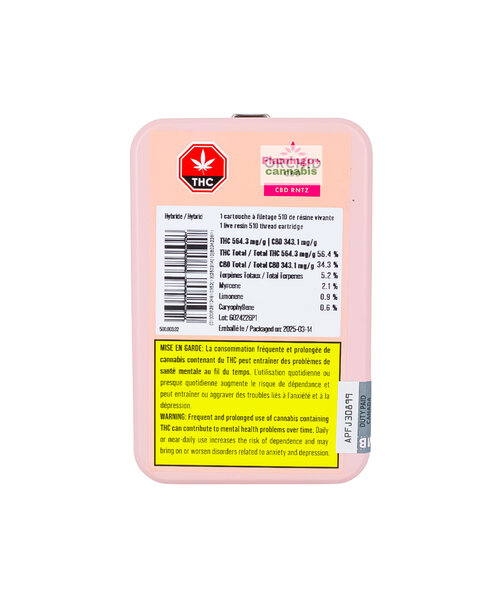 Orchid CBD CBD RNTZ 2:1 Live Resin Hybrid Cartridge 1G