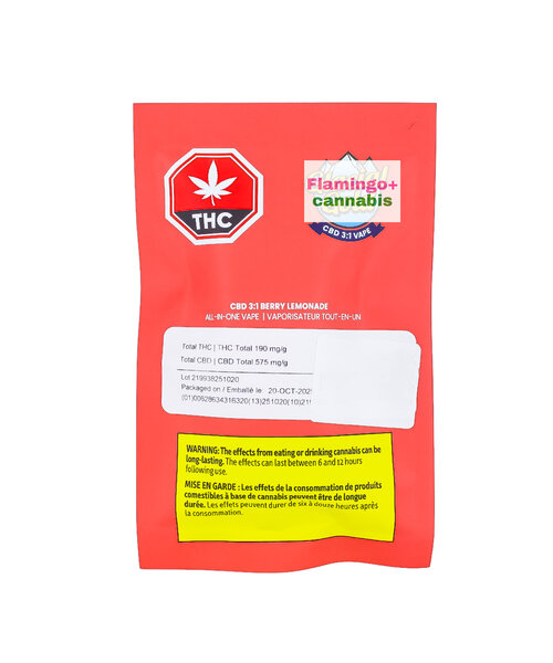 Glacial Gold CBD 3:1 Berry Lemonade Hybrid Disposable 2G