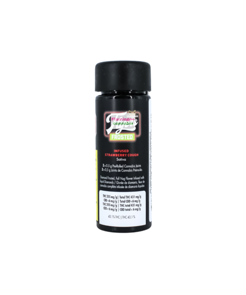 Claybourne Frosted Flyers Strawberry Cough Liquid Diamond Infused Sativa Pre-Rolls 3X0.5G