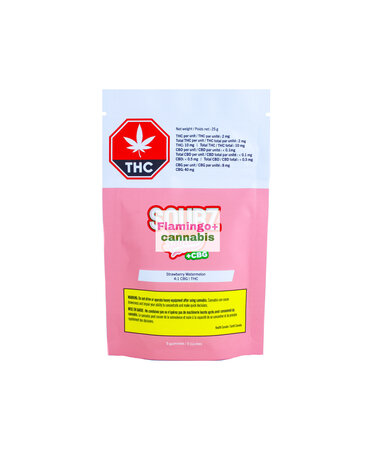 Spinach Sourz By Spinach Strawberry Watermelon 4:1 CBG:THC Sativa Gummies 5X2MG