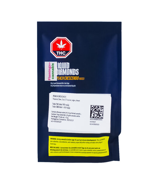 Debunk Peach Crescendo Liquid Diamond Indica Disposable 1G