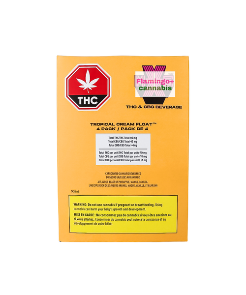 XMG Tropical Cream Float Hybrid Carbonated THC Beverage Multipack 4X10MG