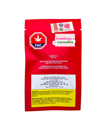 Sheesh Sheesh Cherry D Live Rosin Indica Gummies 4X2.5MG