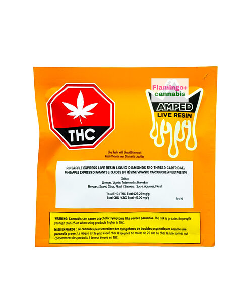 Redecan Amped Live Resin Pineapple Express Sativa Cartridge 1G